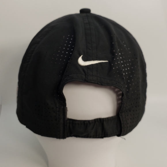 Black Unisex Nike Golf Baseball Cap Hat One Size Velcro Closure - Picture 3 of 14